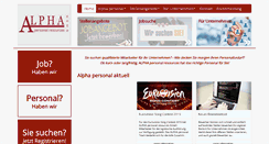 Desktop Screenshot of alpha-personal.com
