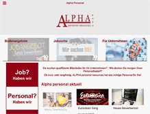 Tablet Screenshot of alpha-personal.com